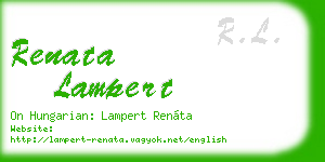 renata lampert business card